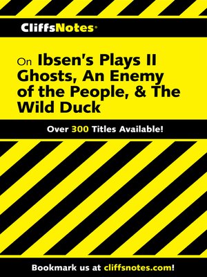 cover image of CliffsNotes Ibsen's Plays II